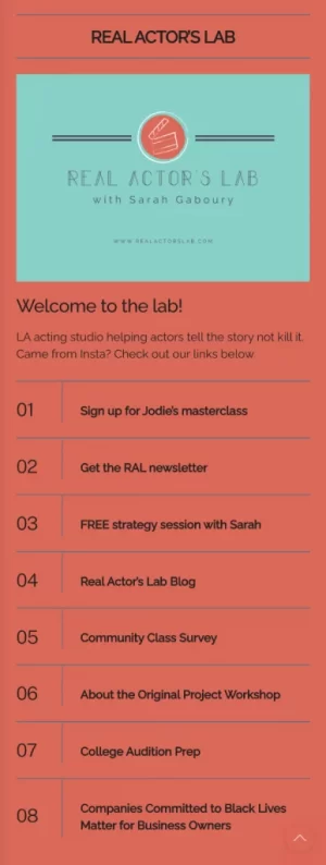 Real Actor's Lab Links Page