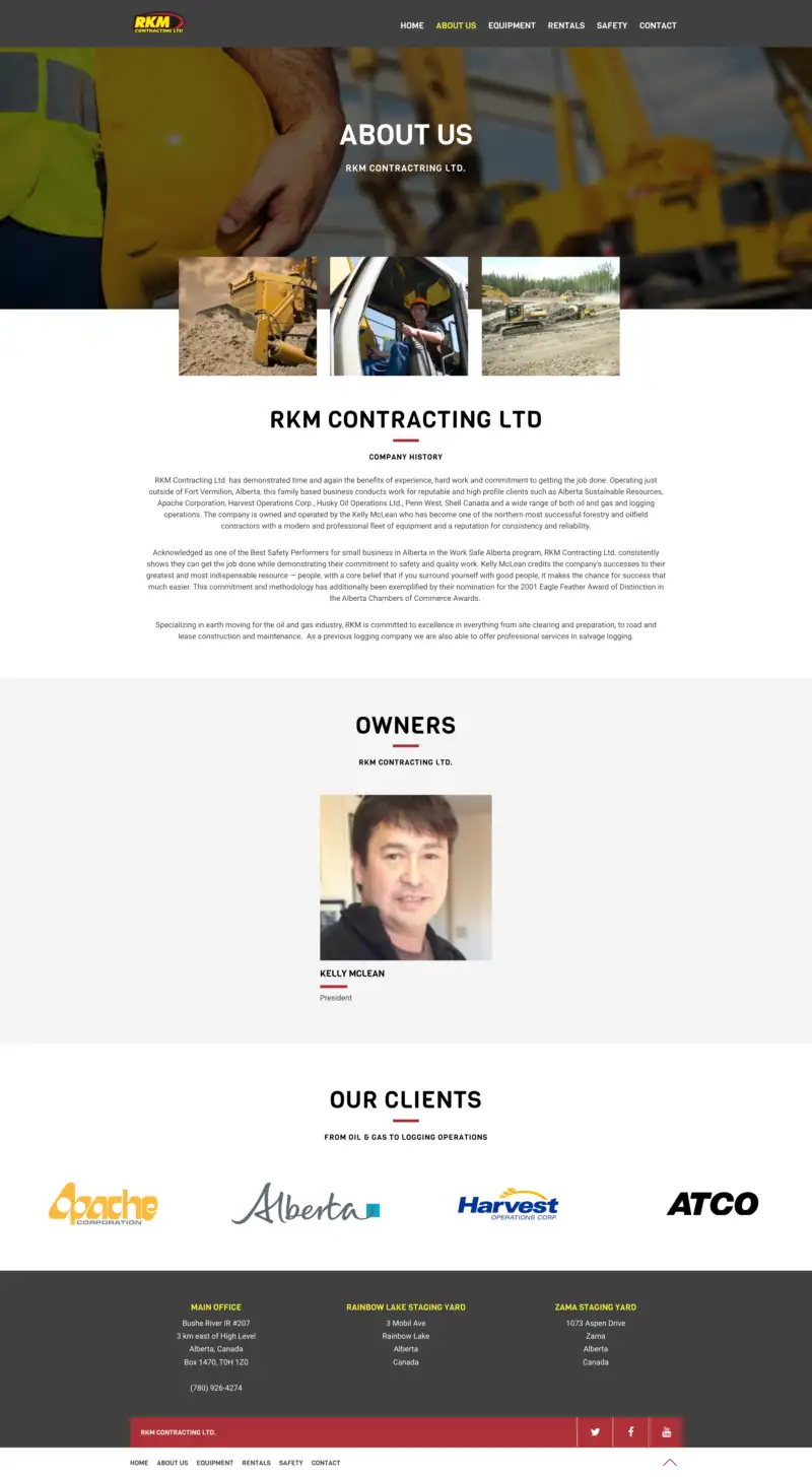RKM Contracting Ltd. About Page